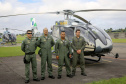 O Governo do Paraná enviou uma equipe aérea para Brumadinho (MG) com o objetivo de auxiliar nas buscas pelas vítimas do rompimento da barragem ocorrida na sexta-feira (25/01). Cinco integrantes do Batalhão de Polícia Militar de Operações Aéreas (BPMOA) viajaram neste domingo (03/02), somando-se à equipe do Corpo de Bombeiros que está naquele estado, incluída na força tarefa de buscas pelas vítimas desde o último domingo (27/01).  -  Curitiba, 03/02/2019  -  Foto: Jaelson Lucas/ANPr