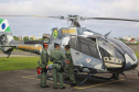 O Governo do Paraná enviou uma equipe aérea para Brumadinho (MG) com o objetivo de auxiliar nas buscas pelas vítimas do rompimento da barragem ocorrida na sexta-feira (25/01). Cinco integrantes do Batalhão de Polícia Militar de Operações Aéreas (BPMOA) viajaram neste domingo (03/02), somando-se à equipe do Corpo de Bombeiros que está naquele estado, incluída na força tarefa de buscas pelas vítimas desde o último domingo (27/01). - Curitiba, 03/02/2019 - Foto: Jaelson Lucas/ANPr
