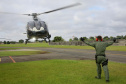 O Governo do Paraná enviou uma equipe aérea para Brumadinho (MG) com o objetivo de auxiliar nas buscas pelas vítimas do rompimento da barragem ocorrida na sexta-feira (25/01). Cinco integrantes do Batalhão de Polícia Militar de Operações Aéreas (BPMOA) viajaram neste domingo (03/02), somando-se à equipe do Corpo de Bombeiros que está naquele estado, incluída na força tarefa de buscas pelas vítimas desde o último domingo (27/01). - Curitiba, 03/02/2019 - Foto: Jaelson Lucas/ANPr