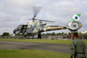 O Governo do Paraná enviou uma equipe aérea para Brumadinho (MG) com o objetivo de auxiliar nas buscas pelas vítimas do rompimento da barragem ocorrida na sexta-feira (25/01). Cinco integrantes do Batalhão de Polícia Militar de Operações Aéreas (BPMOA) viajaram neste domingo (03/02), somando-se à equipe do Corpo de Bombeiros que está naquele estado, incluída na força tarefa de buscas pelas vítimas desde o último domingo (27/01). - Curitiba, 03/02/2019 - Foto: Jaelson Lucas/ANPr