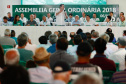 O governador Carlos Massa Ratinho Junior participou nesta quarta-feira (06), em Maringá, da Assembleia Geral Ordinária de prestação de contas do exercício 2018 da Cocamar.  -  Maringá, 06/02/2019  -  Foto:Mateus Girotto/Cocamar