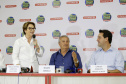 O governador Carlos Massa Ratinho Junior recebe a ministra da Agricultura, Pecuária e Abastecimento, Tereza Cristina, no Show Rural Coopavel.  -  Cascavel, 08/02/2019  -  Foto: Arnaldo Alves/ANPr