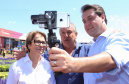 O governador Carlos Massa Ratinho Junior recebe a ministra da Agricultura, Pecuária e Abastecimento, Tereza Cristina, no Show Rural Coopavel. - Cascavel, 08/02/2019 - Foto: Rodrigo Félix Leal/ANPr