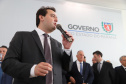 O governador Carlos Massa Ratinho Junior deu posse, em cerimônia no Palácio Iguaçu, ao secretário de Estado do Desenvolvimento Sustentável e Turismo, Marcio Nunes, e aos presidentes das autarquias vinculadas à pasta. Foram empossados os presidentes do Instituto Água e Terra, Everton Souza; do Simepar, Eduardo Alvin; da Paraná Desenvolvimento, Eduardo Bekin; e da Paraná Turismo, João Jacob Mehl. - Curitiba, 12/02/2019 - Foto: José Fernando Ogura/ANPr