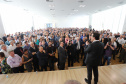 O governador Carlos Massa Ratinho Junior deu posse, em cerimônia no Palácio Iguaçu, ao secretário de Estado do Desenvolvimento Sustentável e Turismo, Marcio Nunes, e aos presidentes das autarquias vinculadas à pasta. Foram empossados os presidentes do Instituto Água e Terra, Everton Souza; do Simepar, Eduardo Alvin; da Paraná Desenvolvimento, Eduardo Bekin; e da Paraná Turismo, João Jacob Mehl. - Curitiba, 12/02/2019 - Foto: José Fernando Ogura/ANPr