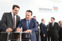 O governador Carlos Massa Ratinho Junior deu posse, em cerimônia no Palácio Iguaçu, ao secretário de Estado do Desenvolvimento Sustentável e Turismo, Marcio Nunes, e aos presidentes das autarquias vinculadas à pasta. Foram empossados os presidentes do Instituto Água e Terra, Everton Souza; do Simepar, Eduardo Alvin; da Paraná Desenvolvimento, Eduardo Bekin; e da Paraná Turismo, João Jacob Mehl. - Curitiba, 12/02/2019 - Foto: José Fernando Ogura/ANPr