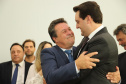 O governador Carlos Massa Ratinho Junior deu posse, em cerimônia no Palácio Iguaçu, ao secretário de Estado do Desenvolvimento Sustentável e Turismo, Marcio Nunes, e aos presidentes das autarquias vinculadas à pasta. Foram empossados os presidentes do Instituto Água e Terra, Everton Souza; do Simepar, Eduardo Alvin; da Paraná Desenvolvimento, Eduardo Bekin; e da Paraná Turismo, João Jacob Mehl. - Curitiba, 12/02/2019 - Foto: José Fernando Ogura/ANPr