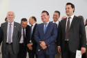 O governador Carlos Massa Ratinho Junior deu posse, em cerimônia no Palácio Iguaçu, ao secretário de Estado do Desenvolvimento Sustentável e Turismo, Marcio Nunes, e aos presidentes das autarquias vinculadas à pasta. Foram empossados os presidentes do Instituto Água e Terra, Everton Souza; do Simepar, Eduardo Alvin; da Paraná Desenvolvimento, Eduardo Bekin; e da Paraná Turismo, João Jacob Mehl. - Curitiba, 12/02/2019 - Foto: José Fernando Ogura/ANPr