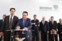 O governador Carlos Massa Ratinho Junior deu posse, em cerimônia no Palácio Iguaçu, ao secretário de Estado do Desenvolvimento Sustentável e Turismo, Marcio Nunes, e aos presidentes das autarquias vinculadas à pasta. Foram empossados os presidentes do Instituto Água e Terra, Everton Souza; do Simepar, Eduardo Alvin; da Paraná Desenvolvimento, Eduardo Bekin; e da Paraná Turismo, João Jacob Mehl. - Curitiba, 12/02/2019 - Foto: José Fernando Ogura/ANPr