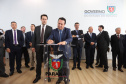 O governador Carlos Massa Ratinho Junior deu posse, em cerimônia no Palácio Iguaçu, ao secretário de Estado do Desenvolvimento Sustentável e Turismo, Marcio Nunes, e aos presidentes das autarquias vinculadas à pasta. Foram empossados os presidentes do Instituto Água e Terra, Everton Souza; do Simepar, Eduardo Alvin; da Paraná Desenvolvimento, Eduardo Bekin; e da Paraná Turismo, João Jacob Mehl. - Curitiba, 12/02/2019 - Foto: José Fernando Ogura/ANPr