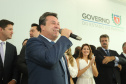 O governador Carlos Massa Ratinho Junior deu posse, em cerimônia no Palácio Iguaçu, ao secretário de Estado do Desenvolvimento Sustentável e Turismo, Marcio Nunes, e aos presidentes das autarquias vinculadas à pasta. Foram empossados os presidentes do Instituto Água e Terra, Everton Souza; do Simepar, Eduardo Alvin; da Paraná Desenvolvimento, Eduardo Bekin; e da Paraná Turismo, João Jacob Mehl. - Curitiba, 12/02/2019 - Foto: Rodrigo Félix Leal/ANPr