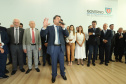 O governador Carlos Massa Ratinho Junior deu posse, em cerimônia no Palácio Iguaçu, ao secretário de Estado do Desenvolvimento Sustentável e Turismo, Marcio Nunes, e aos presidentes das autarquias vinculadas à pasta. Foram empossados os presidentes do Instituto Água e Terra, Everton Souza; do Simepar, Eduardo Alvin; da Paraná Desenvolvimento, Eduardo Bekin; e da Paraná Turismo, João Jacob Mehl. - Curitiba, 12/02/2019 - Foto: Rodrigo Félix Leal/ANPr