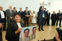O governador Carlos Massa Ratinho Junior deu posse, em cerimônia no Palácio Iguaçu, ao secretário de Estado do Desenvolvimento Sustentável e Turismo, Marcio Nunes, e aos presidentes das autarquias vinculadas à pasta. Foram empossados os presidentes do Instituto Água e Terra, Everton Souza; do Simepar, Eduardo Alvin; da Paraná Desenvolvimento, Eduardo Bekin; e da Paraná Turismo, João Jacob Mehl. - Curitiba, 12/02/2019 - Foto: Rodrigo Félix Leal/ANPr
