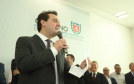 O governador Carlos Massa Ratinho Junior deu posse, em cerimônia no Palácio Iguaçu, ao secretário de Estado do Desenvolvimento Sustentável e Turismo, Marcio Nunes, e aos presidentes das autarquias vinculadas à pasta. Foram empossados os presidentes do Instituto Água e Terra, Everton Souza; do Simepar, Eduardo Alvin; da Paraná Desenvolvimento, Eduardo Bekin; e da Paraná Turismo, João Jacob Mehl. - Curitiba, 12/02/2019 - Foto: Rodrigo Félix Leal/ANPr