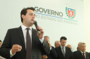 O governador Carlos Massa Ratinho Junior deu posse, em cerimônia no Palácio Iguaçu, ao secretário de Estado do Desenvolvimento Sustentável e Turismo, Marcio Nunes, e aos presidentes das autarquias vinculadas à pasta. Foram empossados os presidentes do Instituto Água e Terra, Everton Souza; do Simepar, Eduardo Alvin; da Paraná Desenvolvimento, Eduardo Bekin; e da Paraná Turismo, João Jacob Mehl. - Curitiba, 12/02/2019 - Foto: Rodrigo Félix Leal/ANPr