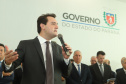 O governador Carlos Massa Ratinho Junior deu posse, em cerimônia no Palácio Iguaçu, ao secretário de Estado do Desenvolvimento Sustentável e Turismo, Marcio Nunes, e aos presidentes das autarquias vinculadas à pasta. Foram empossados os presidentes do Instituto Água e Terra, Everton Souza; do Simepar, Eduardo Alvin; da Paraná Desenvolvimento, Eduardo Bekin; e da Paraná Turismo, João Jacob Mehl. - Curitiba, 12/02/2019 - Foto: Rodrigo Félix Leal/ANPr