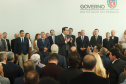 O governador Carlos Massa Ratinho Junior deu posse, em cerimônia no Palácio Iguaçu, ao secretário de Estado do Desenvolvimento Sustentável e Turismo, Marcio Nunes, e aos presidentes das autarquias vinculadas à pasta. Foram empossados os presidentes do Instituto Água e Terra, Everton Souza; do Simepar, Eduardo Alvin; da Paraná Desenvolvimento, Eduardo Bekin; e da Paraná Turismo, João Jacob Mehl. - Curitiba, 12/02/2019 - Foto: Rodrigo Félix Leal/ANPr