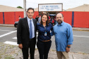 Presidente do Fundepar José Maria Ferreira,  Chayane Callegalim Rocha e o diretor Jaques Marcelo Pereira da Escola Estadual São Cristóvão no início do ano letivo. Curitiba, 14/02/2019 -  Foto: Geraldo Bubniak/ANPr