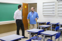 O secretário de Educação Renato Feder  e o diretor Jaques Marcelo Pereira da Escola Estadual São Cristóvão no início do ano letivo. Curitiba, 14/02/2019 -  Foto: Geraldo Bubniak/ANPr