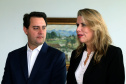 Reunião do governador Carlos Massa Ratinho Junior com a ministra de Indústria e Comércio do Paraguai, Liz Cramer; o governador do Departamento de Misiones, Carlos Arrechea Ortíz; o cônsul-geral do Paraguai no Brasil, Carlos José Fleitas Rodriguez, e empresários.  -  Curitiba, 14/02/2019  -  Foto: Gilson Abreu/ANPr