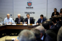 Reunião de secretariado, a pedido do governador Carlos Massa Ratinho Junior, a Controladoria Geral do Estado (GGE) editou uma resolução e solicitou a todos os secretários de Estado a divulgação das suas respectivas agendas nos portais institucionais das pastas. O objetivo é disponibilizar a ferramenta para consulta pública até o começo de março. Curitiba,19/02/2019 Foto:Jaelson Lucas / ANPr