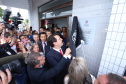 O governador Carlos Massa Ratinho Junior inaugura a nova sede da Delegacia da Mulher e do Adolescente de São José dos Pinhais, na Região Metropolitana de Curitiba.Foto: Rodrigo Felix Leal/ANPr