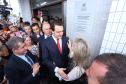 O governador Carlos Massa Ratinho Junior inaugura a nova sede da Delegacia da Mulher e do Adolescente de São José dos Pinhais, na Região Metropolitana de Curitiba.Foto: Rodrigo Felix Leal/ANPr