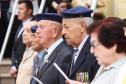 Os 74 anos da Tomada de Monte Castelo, batalha no Norte da Itália que marcou a participação da Força Expedicionária Brasileira (FEB) na Segunda Guerra Mundial, foram lembrados nesta quinta-feira (21/2), em cerimônia no Museu do Expedicionário, em Curitiba. O governador Carlos Massa Ratinho Junior participou no evento, junto com quatro expedicionários e familiares dos pracinhas. - Curitiba, 21/02/2019 - Foto: Rodrigo Félix Leal/ANPr