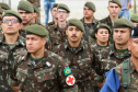 Os 74 anos da Tomada de Monte Castelo, batalha no Norte da Itália que marcou a participação da Força Expedicionária Brasileira (FEB) na Segunda Guerra Mundial, foram lembrados nesta quinta-feira (21/2), em cerimônia no Museu do Expedicionário, em Curitiba. O governador Carlos Massa Ratinho Junior participou no evento, junto com quatro expedicionários e familiares dos pracinhas. - Curitiba, 21/02/2019 - Foto: Rodrigo Félix Leal/ANPr