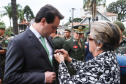 Os 74 anos da Tomada de Monte Castelo, batalha no Norte da Itália que marcou a participação da Força Expedicionária Brasileira (FEB) na Segunda Guerra Mundial, foram lembrados nesta quinta-feira (21/2), em cerimônia no Museu do Expedicionário, em Curitiba. O governador Carlos Massa Ratinho Junior participou no evento, junto com quatro expedicionários e familiares dos pracinhas. - Curitiba, 21/02/2019 - Foto: Rodrigo Félix Leal/ANPr