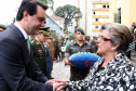 O governador Carlos Massa Ratinho Junior particip da cerimônia que comemora o 74º aniversário da tomada de Monte Castelo, na Itália, pela Força Expedicionária Brasileira, na Segunda Guerra Mundial. Foto: Gilson Abreu/ANPr