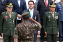 O governador Carlos Massa Ratinho Junior particip da cerimônia que comemora o 74º aniversário da tomada de Monte Castelo, na Itália, pela Força Expedicionária Brasileira, na Segunda Guerra Mundial. Foto: Gilson Abreu/ANPr