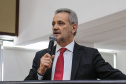 O governador Carlos Massa Ratinho Junior participa da solenidade que formaliza a Força-Tarefa Infância Segura de Prevenção e Combate a Crimes Contra a Criança, nesta quinta-feira (21) no Palácio da Justiça. Na foto, o procurador-geral de Justiça, Ivonei Sfoggia. -  Curitiba, 21/02/2019 - Foto: Geraldo Bubniak/ANPr