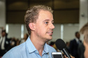 O governador Carlos Massa Ratinho Junior participa da solenidade que formaliza a Força-Tarefa Infância Segura de Prevenção e Combate a Crimes Contra a Criança, nesta quinta-feira (21) no Palácio da Justiça. Na foto, Renann Ferreira, presidente do Conselho Estadual de Direitos da Criança e do Adolescente (CEDCA).  -  Curitiba, 21/02/2019 -  Foto: Geraldo Bubniak/ANPr
