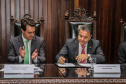 O governador Carlos Massa Ratinho Junior participa da solenidade que formaliza a Força-Tarefa Infância Segura de Prevenção e Combate a Crimes Contra a Criança, nesta quinta-feira (21) no Palácio da Justiça.    Curitiba, 21/02/2019 -  Foto: Geraldo Bubniak/ANPr