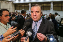O governador Carlos Massa Ratinho Junior participa da solenidade que formaliza a Força-Tarefa Infância Segura de Prevenção e Combate a Crimes Contra a Criança, nesta quinta-feira (21) no Palácio da Justiça.  Na foto, o deputado federal e secretário da Justiça, Família e Trabalho (Sejuf), Ney Leprevost. -  Curitiba, 21/02/2019 -  Foto: Geraldo Bubniak/ANPr