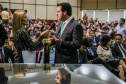O governador Carlos Massa Ratinho Junior participa da solenidade que formaliza a Força-Tarefa Infância Segura de Prevenção e Combate a Crimes Contra a Criança, nesta quinta-feira (21) no Palácio da Justiça.    Curitiba, 21/02/2019 -  Foto: Geraldo Bubniak/ANPr