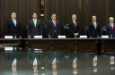 O governador Carlos Massa Ratinho Junior participa da solenidade que formaliza a Força-Tarefa Infância Segura de Prevenção e Combate a Crimes Contra a Criança, nesta quinta-feira (21) no Palácio da Justiça.    Curitiba, 21/02/2019 -  Foto:  Rodrigo Félix Leal/ANPr