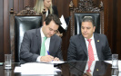O governador Carlos Massa Ratinho Junior participa da solenidade que formaliza a Força-Tarefa Infância Segura de Prevenção e Combate a Crimes Contra a Criança, nesta quinta-feira (21) no Palácio da Justiça.    Curitiba, 21/02/2019 -  Foto:  Rodrigo Félix Leal/ANPr