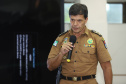 O governador Carlos Massa Ratinho Jr entregou nesta sexta(22) novas viaturas, aparelhos etolométricos e coletes balísticos às unidades da Polícia Militar que pertencem ao 2 Comando Regional - Londrina e região. Londrina,22/02/2019 -  Foto: Rodrigo Félix Leal/ANPr