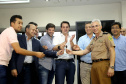 O governador Carlos Massa Ratinho Jr entregou nesta sexta(22) novas viaturas, aparelhos etolométricos e coletes balísticos às unidades da Polícia Militar que pertencem ao 2 Comando Regional - Londrina e região. Londrina,22/02/2019 Foto:Jaelson Lucas / ANPr