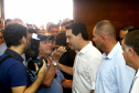 O governador Carlos Massa Ratinho Jr entregou nesta sexta(22) novas viaturas, aparelhos etolométricos e coletes balísticos às unidades da Polícia Militar que pertencem ao 2 Comando Regional - Londrina e região. Londrina,22/02/2019 Foto:Jaelson Lucas / ANPr