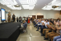 O governador Carlos Massa Ratinho Jr entregou nesta sexta(22) novas viaturas, aparelhos etolométricos e coletes balísticos às unidades da Polícia Militar que pertencem ao 2 Comando Regional - Londrina e região. Londrina,22/02/2019 Foto:Jaelson Lucas / ANPr