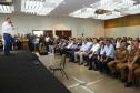 O governador Carlos Massa Ratinho Jr entregou nesta sexta(22) novas viaturas, aparelhos etolométricos e coletes balísticos às unidades da Polícia Militar que pertencem ao 2 Comando Regional - Londrina e região. Londrina,22/02/2019 Foto:Jaelson Lucas / ANPr