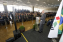 O governador em exercício Darci Piana participou nesta terça-feira (26), em Foz do Iguaçu, da cerimônia de posse do novo diretor-geral brasileiro da Itaipu Binacional, general Joaquim Silva e Luna, com as presenças do Presidente Jair Bolsonaro e do presidente do Paraguai, Mario Abdo Benítez; dos ministros almirante Bento Albuquerque, de Minas e Energia e Ernesto Araújo, de Relações Exteriores  - Foz do Iguaçu, 26/02/2019 - Foto: Arnaldo Alves/ANPr