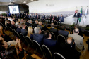O governador em exercício Darci Piana participou nesta terça-feira (26), em Foz do Iguaçu, da cerimônia de posse do novo diretor-geral brasileiro da Itaipu Binacional, general Joaquim Silva e Luna, com as presenças do Presidente Jair Bolsonaro e do presidente do Paraguai, Mario Abdo Benítez; dos ministros almirante Bento Albuquerque, de Minas e Energia e Ernesto Araújo, de Relações Exteriores  - Foz do Iguaçu, 26/02/2019 - Foto: Arnaldo Alves/ANPr