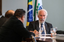 O governador em exercício Darci Piana recebe representantes SINDARUC ( Sindicatos Permissionários Centrais Abastecimento Alimentos) e o presidente da Ceasa, nesta quarta-feira (27) no Palácio Iguaçu.  Curitiba, 27/02/2019 -  Foto: Geraldo Bubniak/ANPr