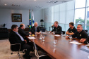 O governador em exercício Darci Piana recebe representantes SINDARUC ( Sindicatos Permissionários Centrais Abastecimento Alimentos) e o presidente da Ceasa, nesta quarta-feira (27) no Palácio Iguaçu.  Curitiba, 27/02/2019 -  Foto: Geraldo Bubniak/ANPr