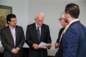 O governador em exercício Darci Piana recebe Presidente Cassio Telles e representates da OAB-PR, nesta quarta-feira (27) no Palácio Iguaçu.  O pedido de providencias  na PR-280 no sudoeste do Estado. Curitiba, 27/02/2019 -  Foto: Geraldo Bubniak/ANPr
