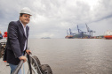 Paranaguá é o primeiro porto brasileiro visitado pela nova equipe da Secretaria Nacional de Portos (SNP), órgão vinculado ao Ministério da Infraestrutura, responsável pela gestão dos complexos marítimos do país. Na foto, o o secretário de Infraestrutura e Logística do Paraná, Sandro Alex.Foto: Claudio Neves/APPA